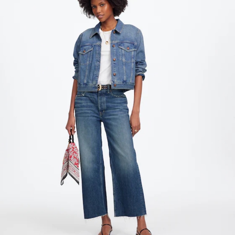 Madewell Classic Indigo Wide Leg Jeans